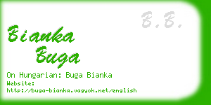 bianka buga business card